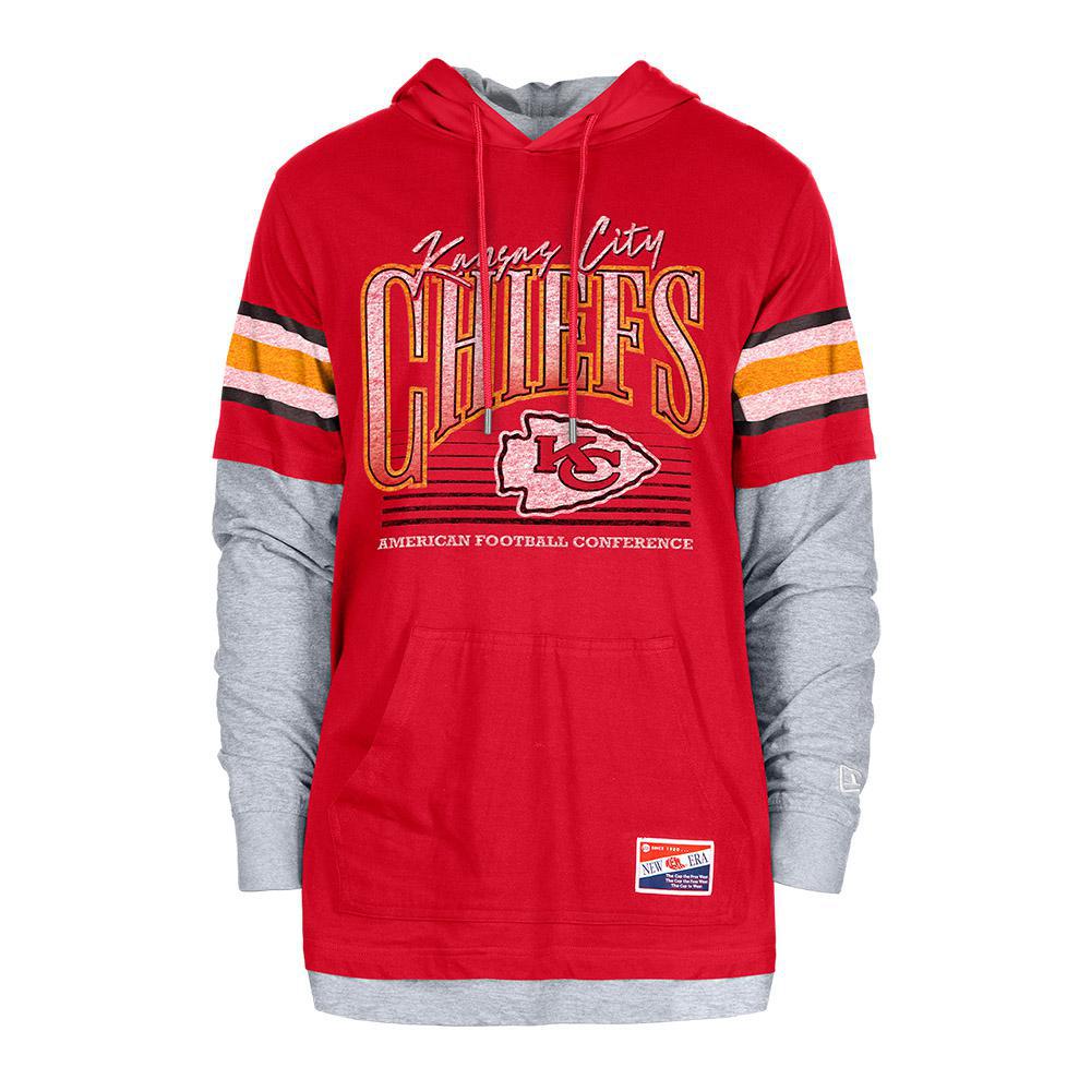 Chiefs 2024 New Era Men's Throwback Long Sleeve Hood