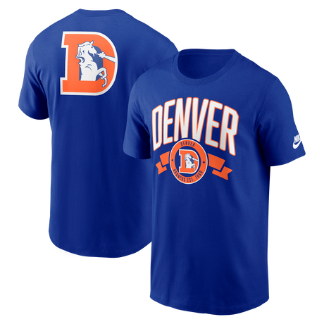 Broncos 2025 Nike Men's Rewind Front and Back Hit T-Shirt