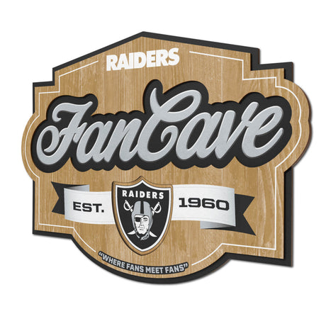 Raiders 3D Fan Cave Wall Sign