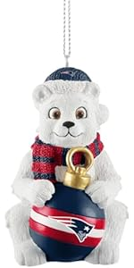 Patriots Sitting Polar Bear Ornament