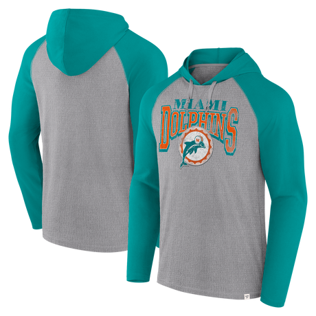 Dolphins Men's Fanatics Under Center Hooded Long Sleeve T-Shirt