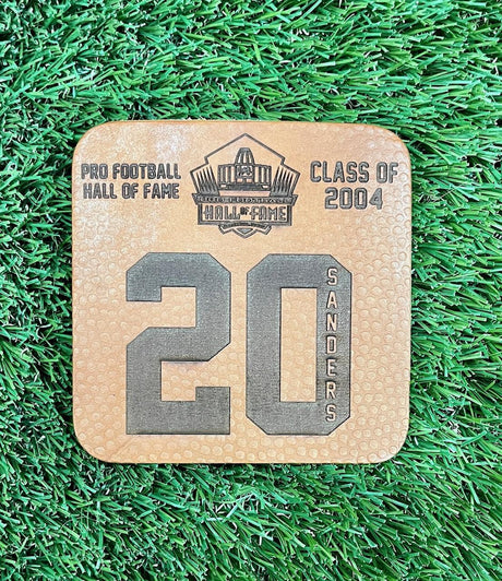 Barry Sanders Leather Player Coaster