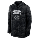Packers 2026 Nike Men's Salute to Service Hooded Long Sleeve Top Pro Football Hall of Fame