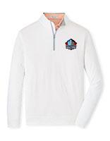Hall of Fame Men's Peter Millar White Perth Performance 1/4 Zip