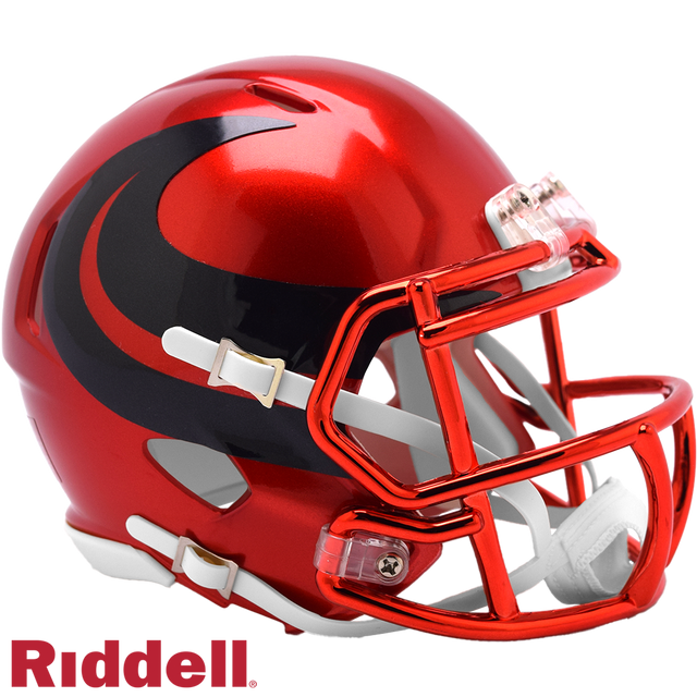 battling football helmets Texans Battle Red On-Field Alternate Speed Mini Helmet 2024