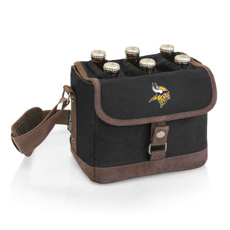 Vikings Beer Caddy Cooler Tote with Opener by Picnic Time