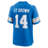 Lions Amon-Ra St. Brown Men's Blue Nike Game Jersey