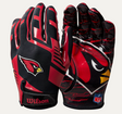 Cardinals Wilson Youth NFL Stretch Fit Receivers Gloves Pro Football Hall of Fame