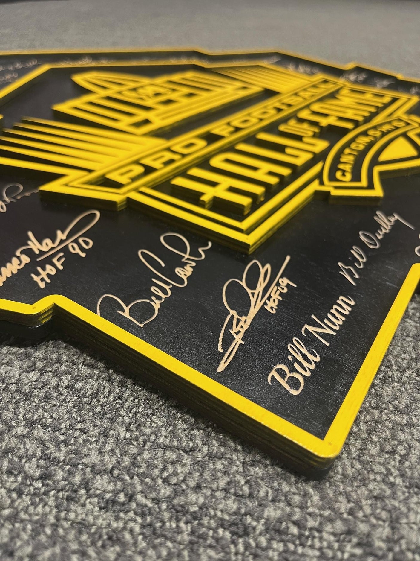 Steelers Hall of Fame Logo Signature Wood Sign