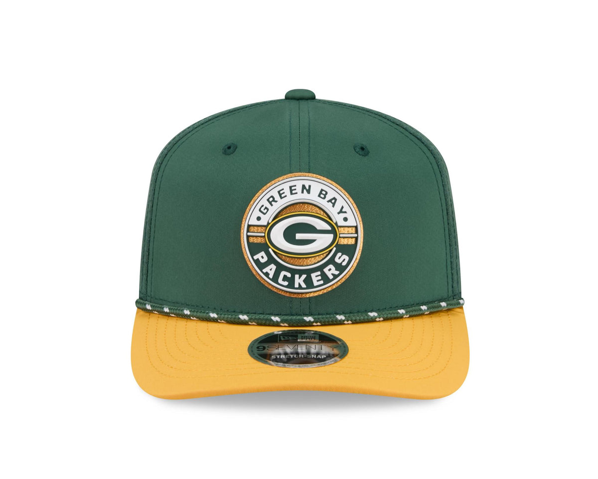 Packers 2026 New Era Men's 9SEVENTY Stretch Snap Two-Tone Hat Pro Football Hall of Fame