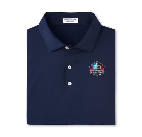 Hall of Fame Men's Peter Millar Navy Solid Performance Jersey Polo