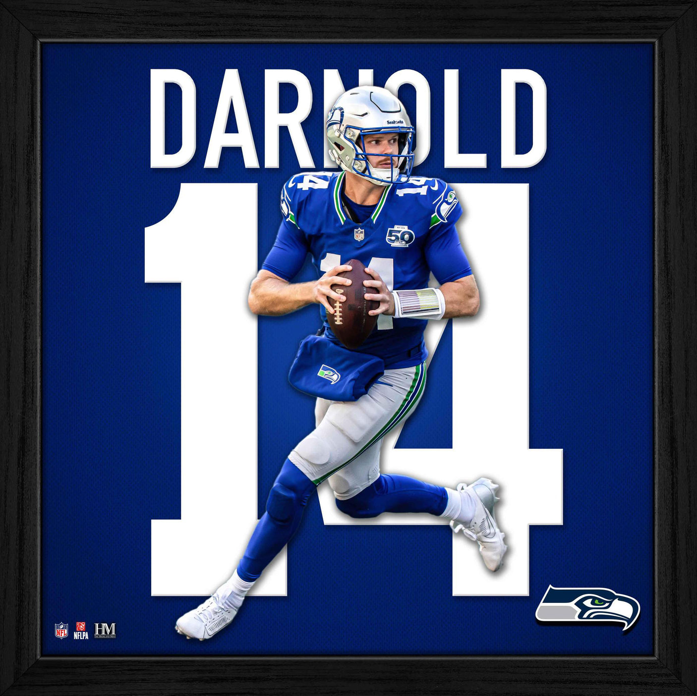 Seahawks Sam Darnold Impact Jersey Frame