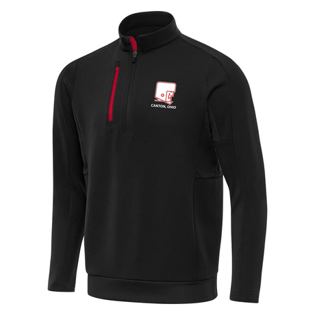 Hall of Fame 2026 Antigua Men's Black Old Helmet Logo Generation 1/4 Zip