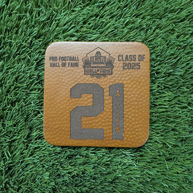 Eagles Eric Allen Class of 2025 Leather Player Coaster