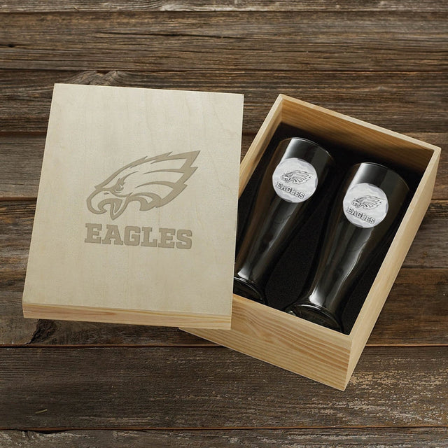 Philadelphia Eagles 2-Piece Pilsner Set with Collectible Box