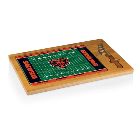 Bears Icon Glass Top Cutting Board & Knife Set by Picnic Time Pro Football Hall of Fame