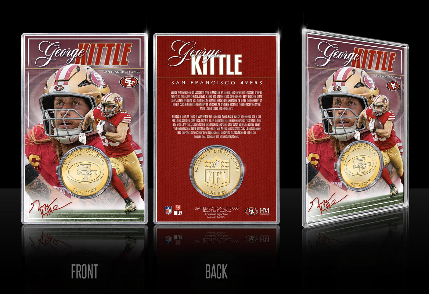 49ers George Kittle Bronze Coin Card