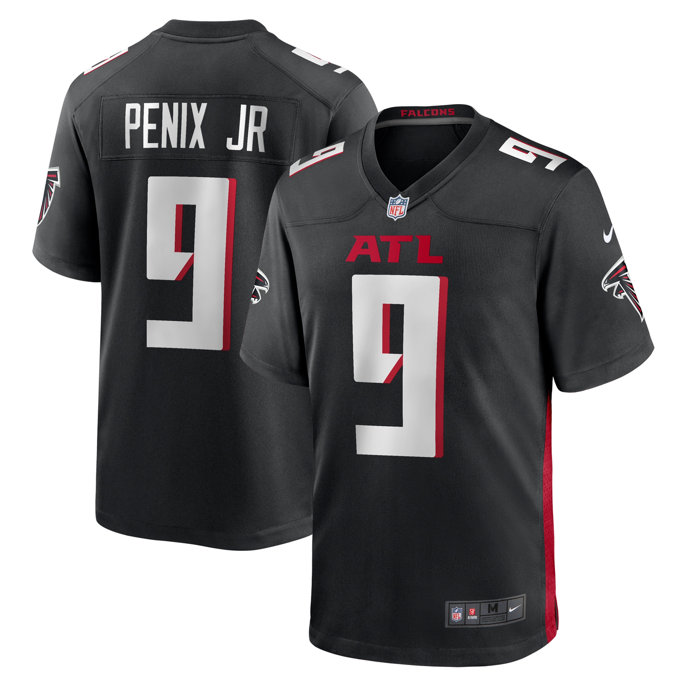 Falcons Michael Penix Jr. Men's Black Nike Game Jersey
