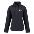Chiefs Cutter and Buck Women's Black Hunts Point Eco Fleece Snap Pullover