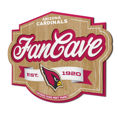 Cardinals 3D Fan Cave Wall Sign