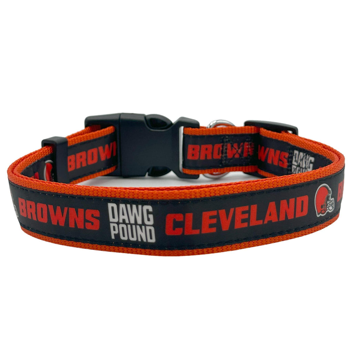 Browns Pets First Nylon Dog Collar Pro Football Hall of Fame