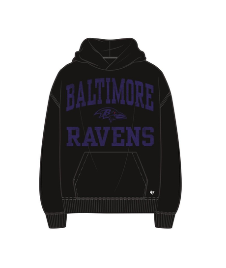Ravens 2026 '47 Brand Men's Campus Stack Arched Foundation Hoodie Pro Football Hall of Fame