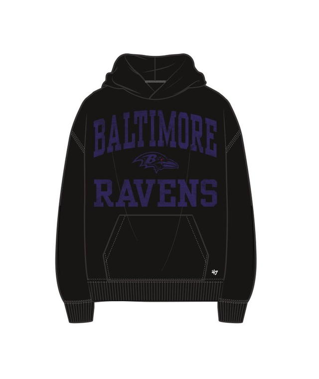 Ravens 2026 '47 Brand Men's Campus Stack Arched Foundation Hoodie Pro Football Hall of Fame