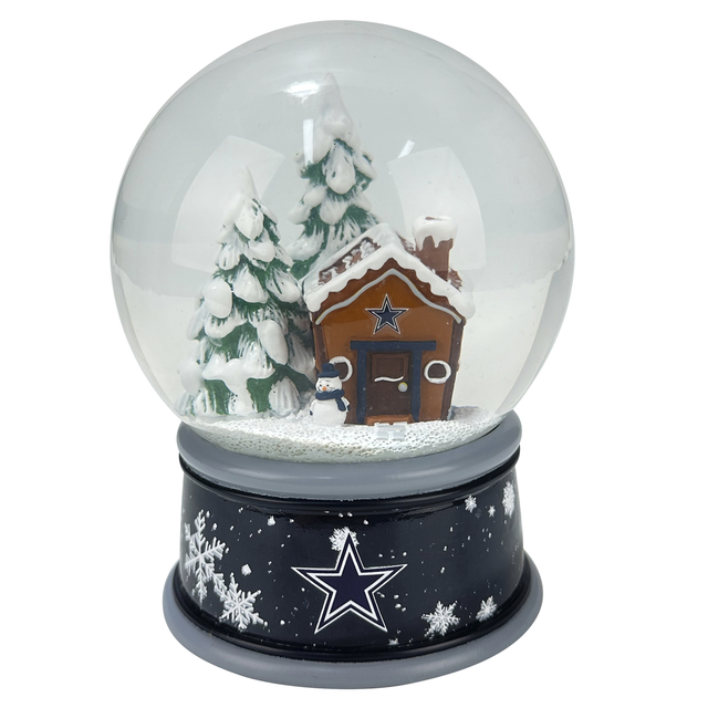 Cowboys Gingerbread House Snow Globe