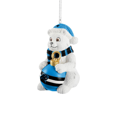 Panthers Sitting Polar Bear Ornament