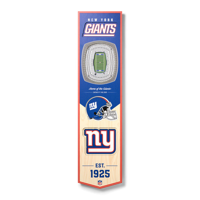 Giants 8" x 32" 3D Stadiumview Banner