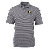 HBCU Team Cutter & Buck Men's Virtue Recycled Stripe Featherlight Pique Polo