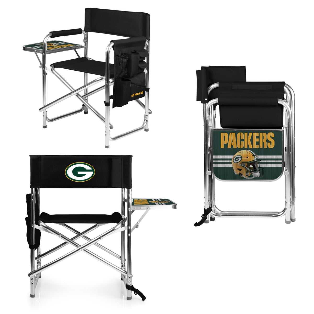 Packers Black Sports Chair