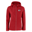 Chiefs Cutter and Buck Women's Red Evoke Eco Softshell Full Zip Jacket