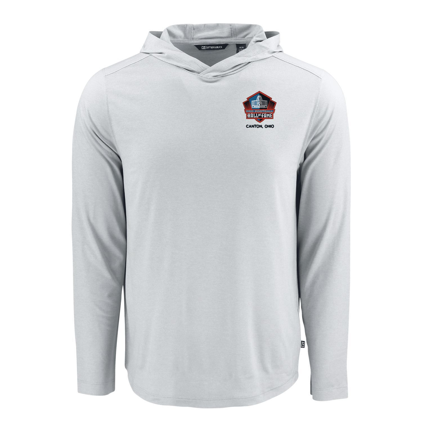 Hall of Fame Cutter & Buck Men's Grey Coastline Recycled Double Peached Hooded Pullover