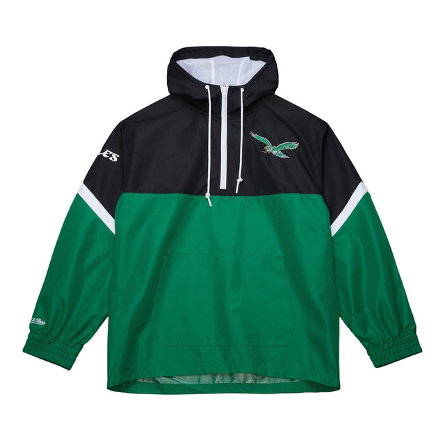Eagles 2025 Mitchell & Ness Men's NFL Tie Breaker Anorak Vintage Logo Lightweight Windbreaker