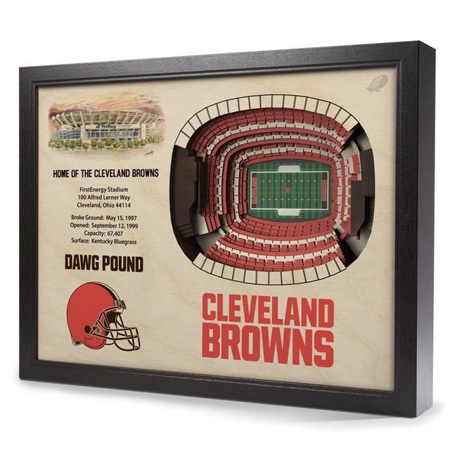 Browns StadiumView Wall Art 3-D Replica Stadium