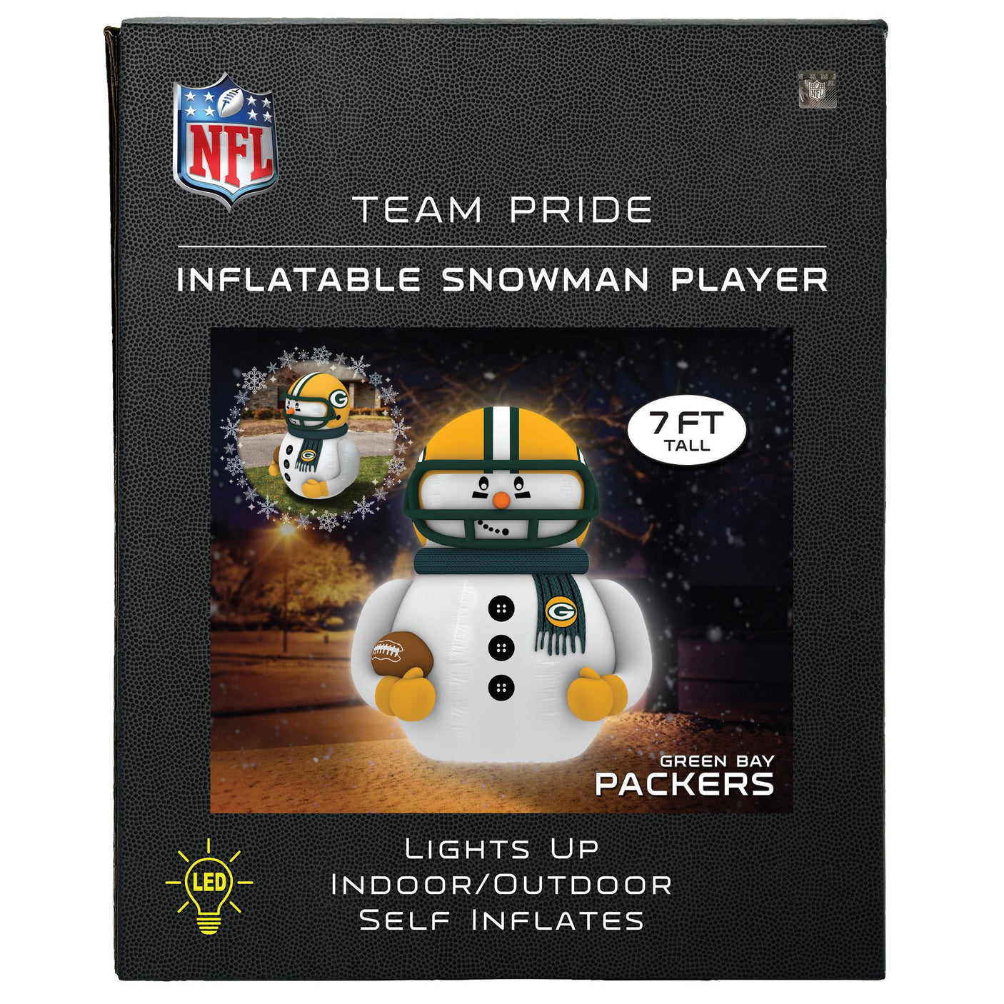 Packers Team Pride Inflatable Snowman Player