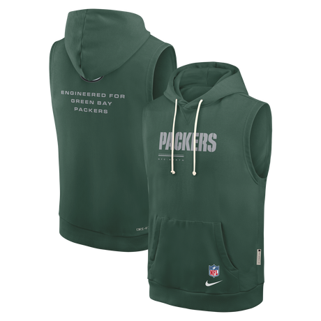 Packers 2026 Nike Men's Dri-Fit Sleeveless Fleece Hoodie