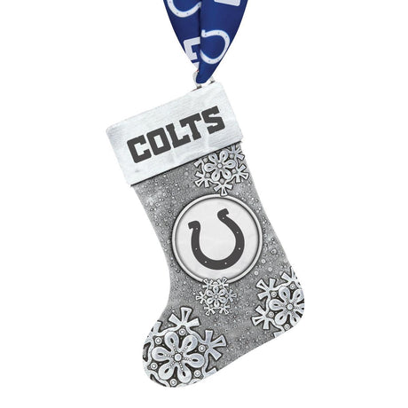 Colts Snowflake Stocking Ornament Pro Football Hall of Fame