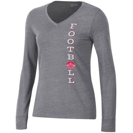 Hall of Fame Women's V-Neck Football Long Sleeve T-Shirt