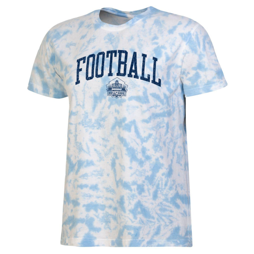 Hall of Fame Women's Big Cotton Tie Dye T-Shirt - Light Blue