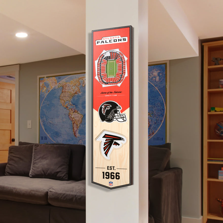 Falcons 8" x 32" 3D Stadiumview Banner