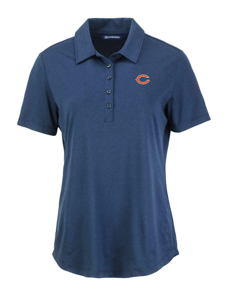 Bears Cutter and Buck Women's Navy Coastline Epic Comfort Eco Polo