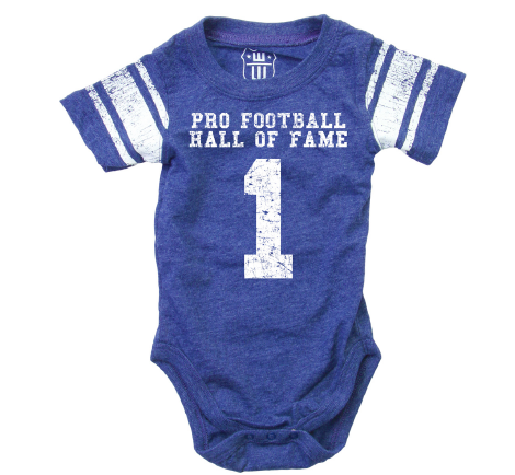 Hall of Fame Blue Infant Sleeve Stripe Onesie