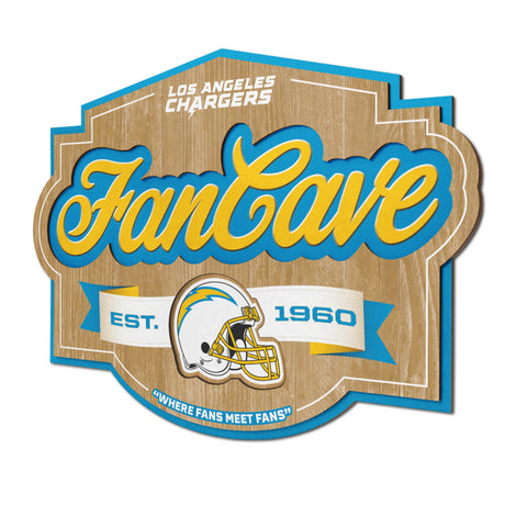 Chargers 3D Fan Cave Wall Sign