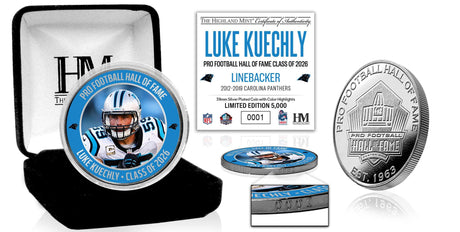 Luke Kuechly Class of 2026 Hall of Fame Induction Silver Plated Coin - DS