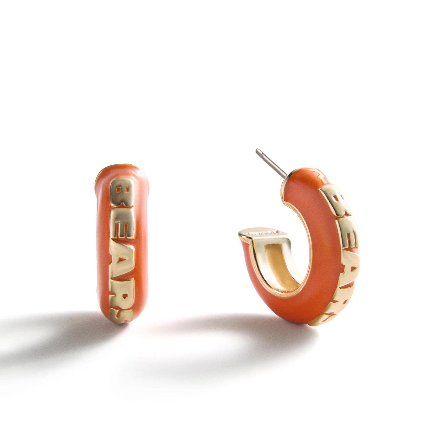 Bears Puffy Enamel Hoop Earrings