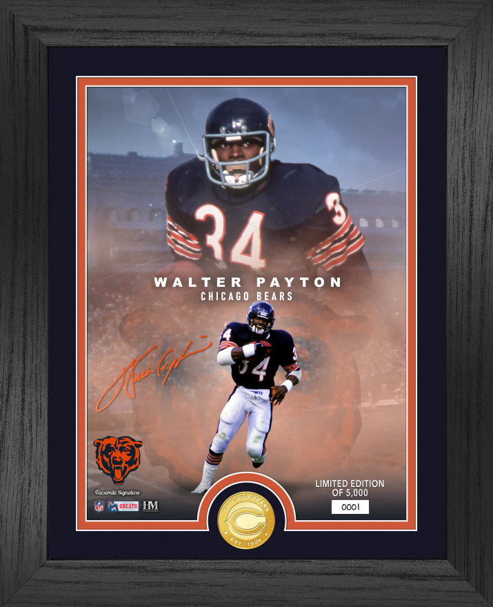 Bears Walter Payton NFL Legends Bronze Coin Photo Mint – Pro