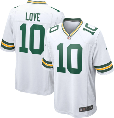Packers Jordan Love Nike Men's White Game Jersey