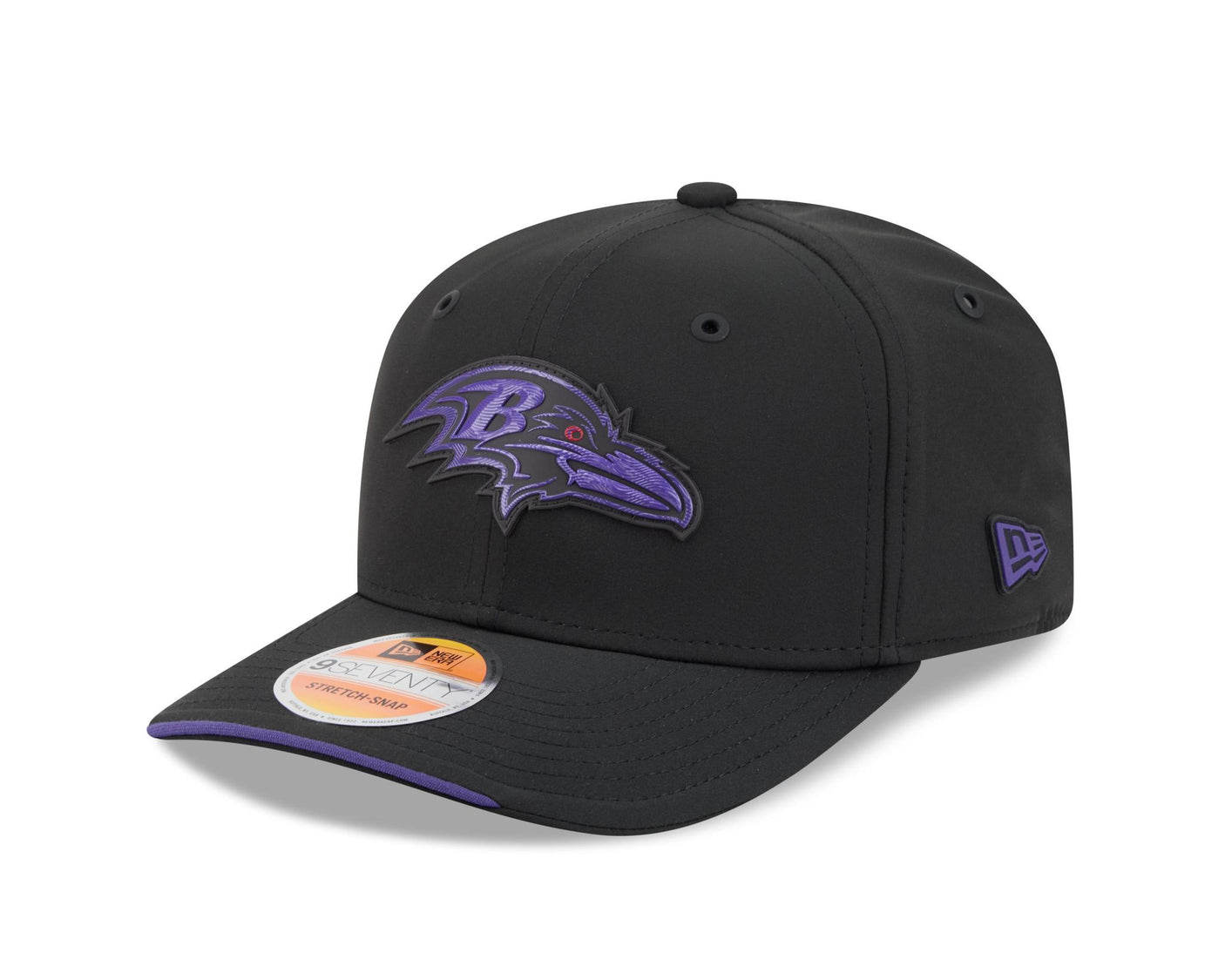 Ravens 2026 New Era Men's 9SEVENTY Stretch Snap Sideline Hat